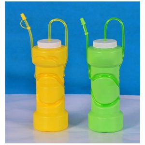 lengvas, pūstinis gėrimo šiaudelių butelis