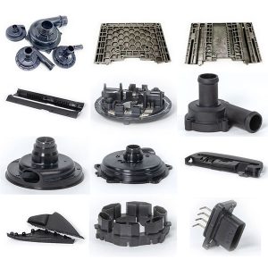 termoplastiniai liejimo būdu pagaminti automobilių komponentai