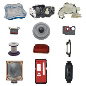 dviejų spalvų liejimo būdu pagaminti silikoniniai gaminiai